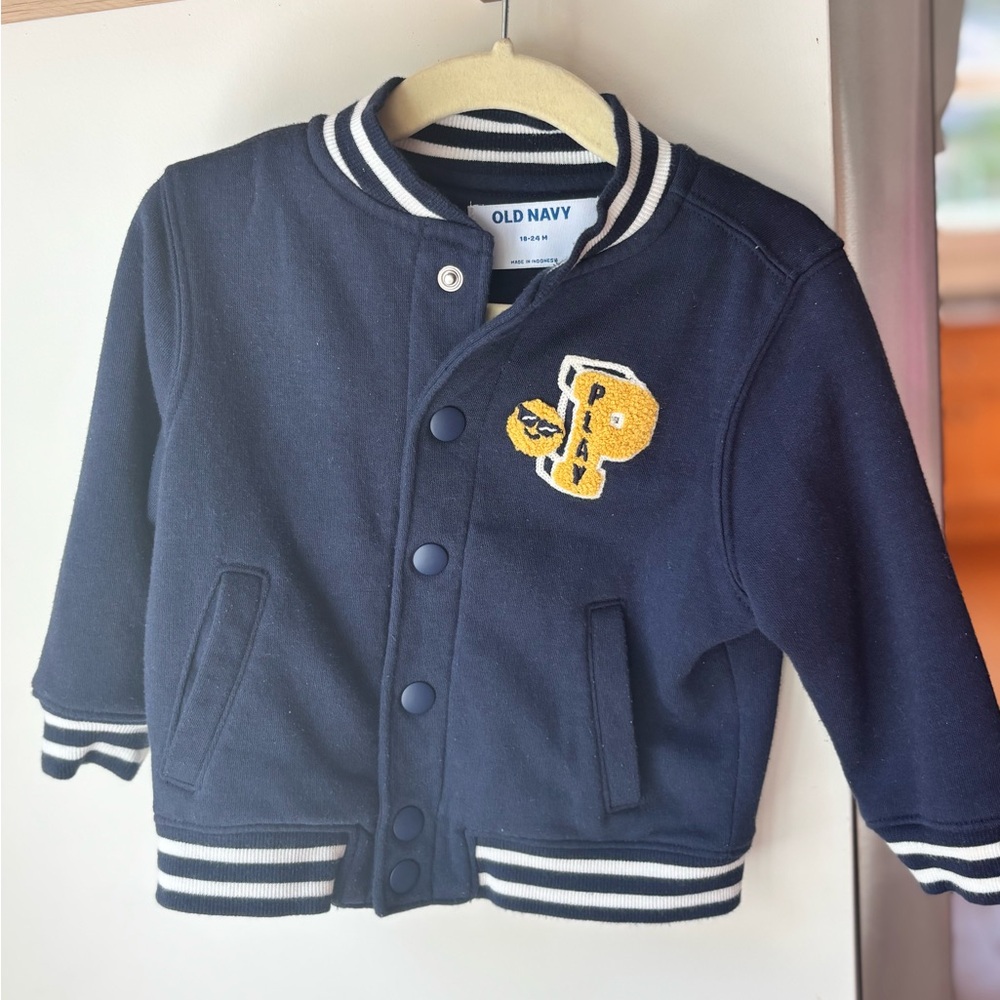 Old Navy Kids Dark Blue Varsity Jacket